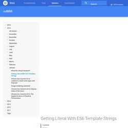 Getting Literal With ES6 Template Strings  