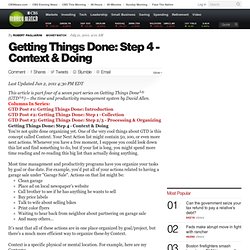 Getting Things Done: Step 4 - Context & Doing