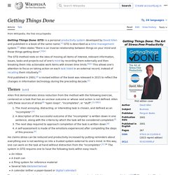 Getting Things Done - Wikipedia, the free encyclopedia