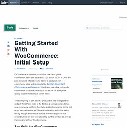 Getting Started With WooCommerce: Initial Setup