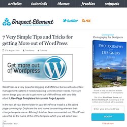 7 Very Simple Tips and Tricks for getting More out of WordPress