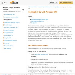 Getting Set Up with Amazon SWF - Amazon Simple Workflow Service