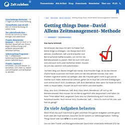 Getting things Done: David Allens Zeitmanagement- Methode