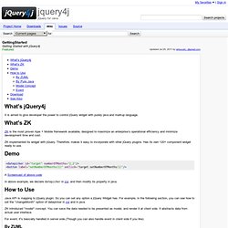GettingStarted - jquery4j - Getting Started with jQuery4j - jQuery for Java
