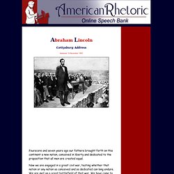 Abraham Lincoln - Gettysburg Address