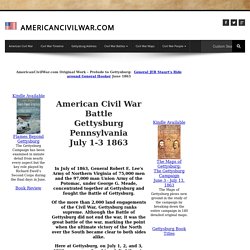 Gettysburg Battle American Civil War July 1863