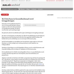 NRC: 29-09-2009 Rol Osterhaus in Gezondheidsraad werd teruggedrongen