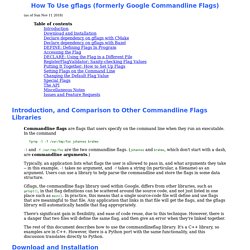 How To Use Gflags (formerly Google Commandline Flags)
