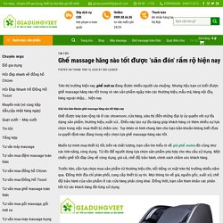 Ghế massage hãng nào tốt được ‘săn đón’ rầm rộ hiện nay