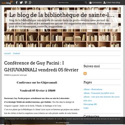 Conférence de Guy Pacini : I GHJUVANNALI vendredi 05 février - Le blog de la bibliothèque de sainte-lucie de porto-vecchio