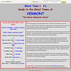 RootsWeb: Ghost Towns VT