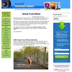 Ghost Trail In Photoshop Elements