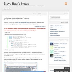 ghPython – Outside the Canvas