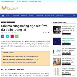 Giải Mã Cung Hoàng Đạo Sư Tử Và Dự Đoán Tương Lai