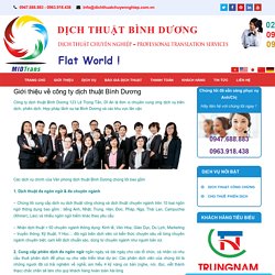 Giới thiệu về công ty dịch thuật Bình Dương 123 Lê Trọng Tấn, Dĩ An