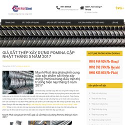 Giá sắt thép xây dựng Pomina cập nhật tháng 5 năm 2017