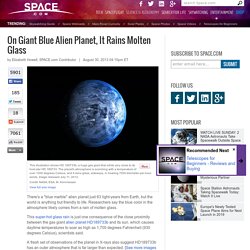 On Giant Blue Alien Planet, It Rains Molten Glass