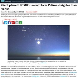Giant planet HR 5183b would look 15 times brighter than Venus