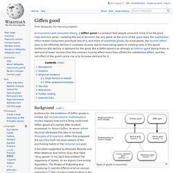 Giffen good - Wikipedia