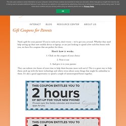 Gift Coupons for Parents