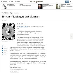 The Gift of Reading, to Last a Lifetime