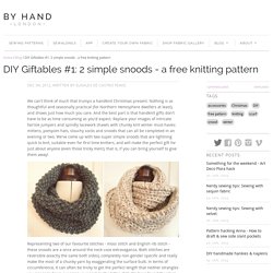 simple snoods - By Hand London - free cowl knitting patterns By Hand London