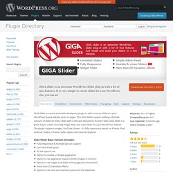 GIGA Slider — WordPress Plugins