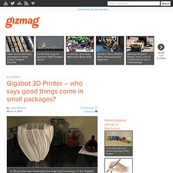 Gigabot 3D Printer – who says good things come in small packages?