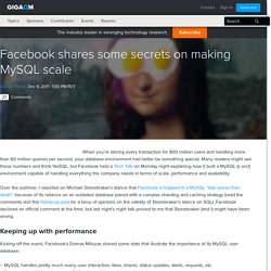 Facebook shares some secrets on making MySQL scale — Cloud Computing News