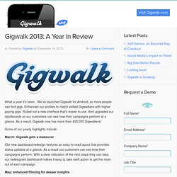 Gigwalk 2013: A Year in Review : Gigwalk Blog