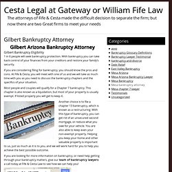 Gilbert Arizona Bankruptcy Lawyer
