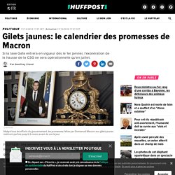 Gilets jaunes: le calendrier des promesses de Macron