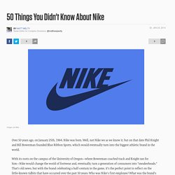 Gilmore - 50 Things You Didn't Know About Nike
