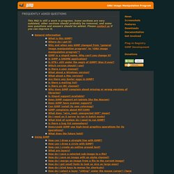 GIMP FAQs