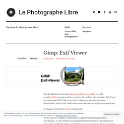Gimp: Exif Viewer – Le Photographe Libre