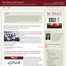 Genomics Law Report