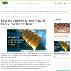 Does the desire to eat real “Natural Honey” that hard to fulfill? - Coconut sugar