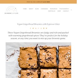 Vegan Gingerbread Brownies with Espresso Glaze