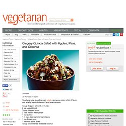 Gingery Quinoa Salad with Apples, Peas, and Coconut Recipe