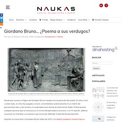Giordano Bruno… ¿Poema a sus verdugos?