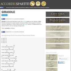 Giorgia Girasole Accordi Chords Testo Tab