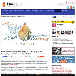 Giornata Mondiale dell'Acqua 2014: Acqua ed Energia