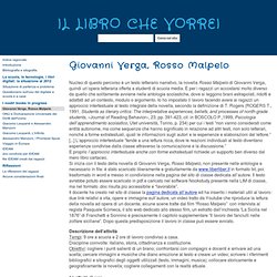 Giovanni Verga, Rosso Malpelo - IL LIBRO CHE VORREI