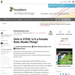 Girls in STEM: Is It a Female Role-Model Thing?
