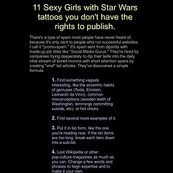 11 Sexy Girls with Star Wars tattoos you don't have the rights to publish.