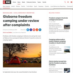 Gisborne freedom camping under review after complaints