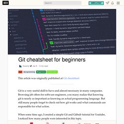 Git cheatsheet for beginners