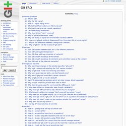 Git FAQ