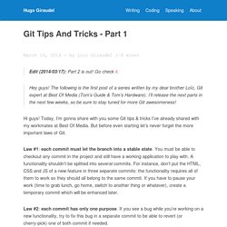 Git tips and tricks - Part 1