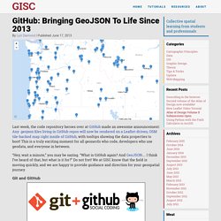 GitHub: Bringing GeoJSON To Life Since 2013